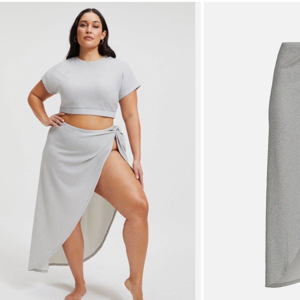 Good American Silver Summer Beach Cover Up